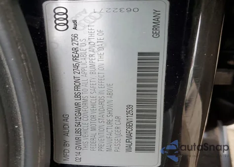 2014 Audi A6 Premium Plus from USA, damaged, VIN WAUFMAFC6EN112539